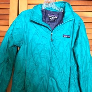 Turquoise Patagonia nano puff jacket